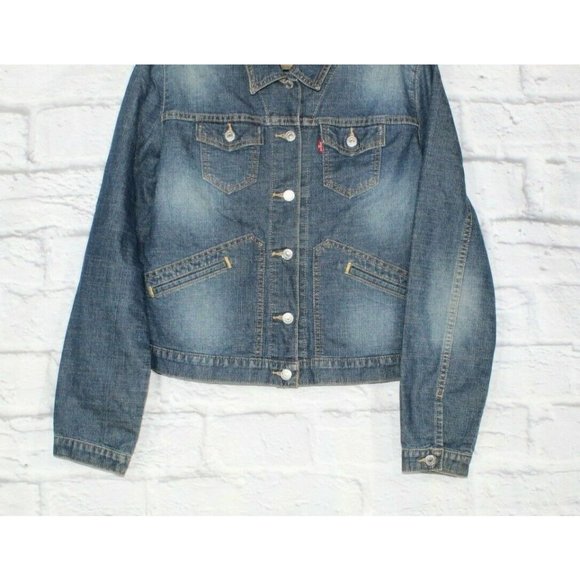 Levi Strauss & Co. Blue Denim Long Sleeves Button Front Jacket Size L - Picture 7 of 12
